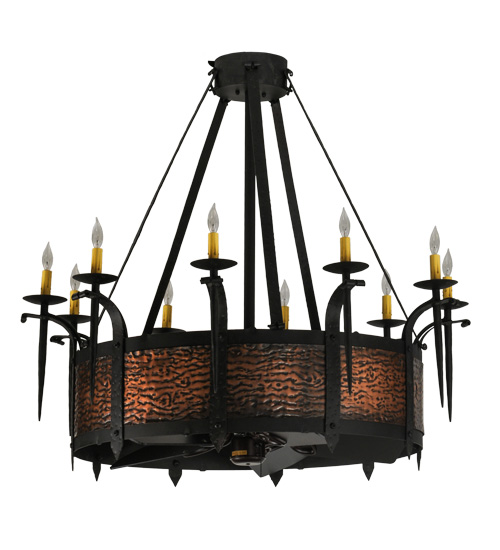  LODGE RUSTIC OR MOUNTIAN GREAT ROOM GOTHIC FORGED AND CAST IRON FAUX CANDLE SLEVES CANDLE BULB ON TOP