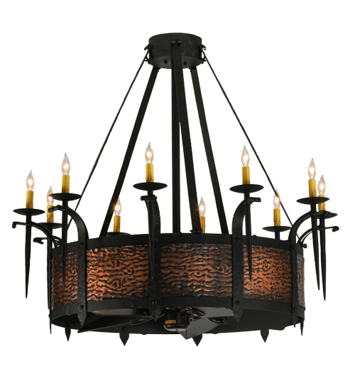  LODGE RUSTIC OR MOUNTIAN GREAT ROOM GOTHIC FORGED AND CAST IRON FAUX CANDLE SLEVES CANDLE BULB ON TOP