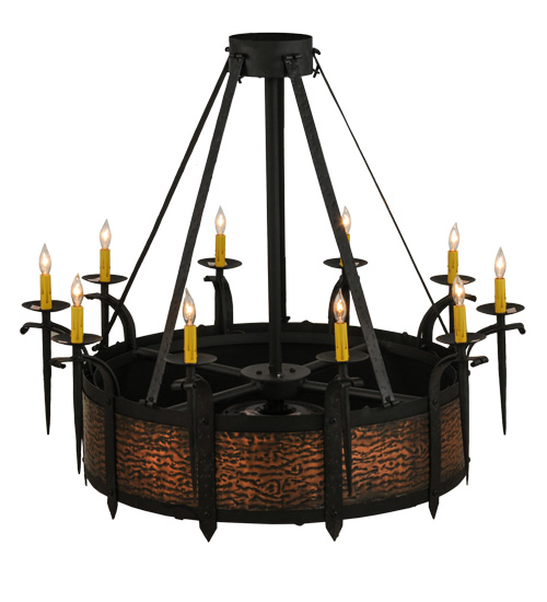  LODGE RUSTIC OR MOUNTIAN GREAT ROOM GOTHIC FORGED AND CAST IRON FAUX CANDLE SLEVES CANDLE BULB ON TOP