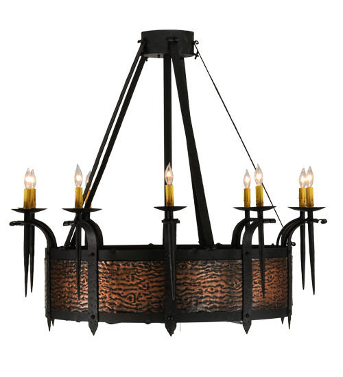  LODGE RUSTIC OR MOUNTIAN GREAT ROOM GOTHIC FORGED AND CAST IRON FAUX CANDLE SLEVES CANDLE BULB ON TOP