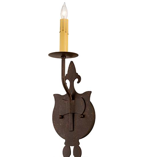  VICTORIAN GOTHIC SCROLL FEATURES CRAFTED OF STEEL FAUX CANDLE SLEVES CANDLE BULB ON TOP