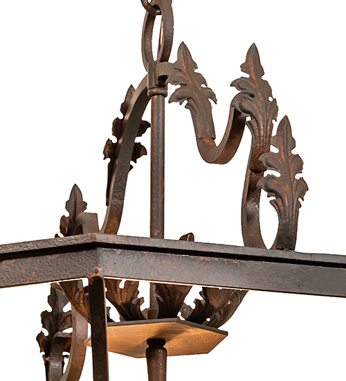  VICTORIAN SCROLL FEATURES CRAFTED OF STEEL STAMPED/CAST METAL LEAF ROSETTE FLOWER ACCENT