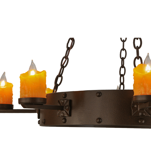  LODGE RUSTIC OR MOUNTIAN GREAT ROOM GOTHIC FORGED AND CAST IRON FAUX CANDLE SLEVES CANDLE BULB ON TOP