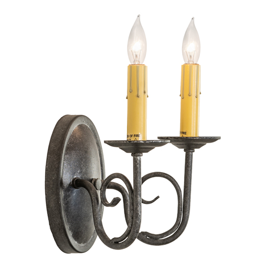  VICTORIAN FABRIC SCROLL FEATURES CRAFTED OF STEEL FAUX CANDLE SLEVES CANDLE BULB ON TOP