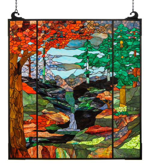  TIFFANY REPRODUCTION OF ORIGINAL ART GLASS COUNTRY