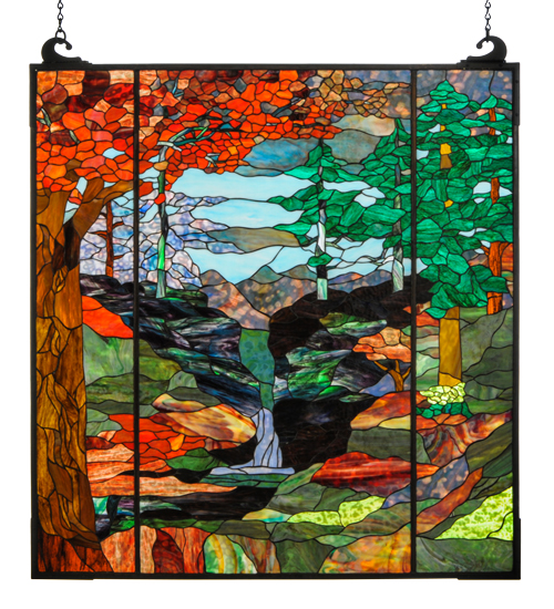  TIFFANY REPRODUCTION OF ORIGINAL ART GLASS COUNTRY