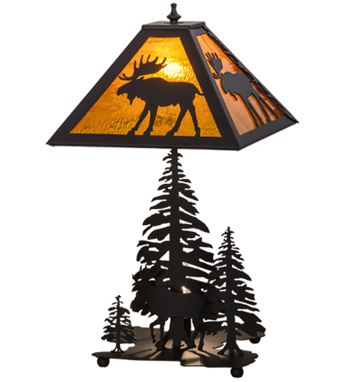  RUSTIC MISSION LODGE RUSTIC OR MOUNTIAN GREAT ROOM ART GLASS ANIMALS