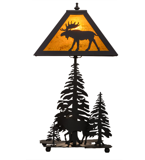  RUSTIC MISSION LODGE RUSTIC OR MOUNTIAN GREAT ROOM ART GLASS ANIMALS