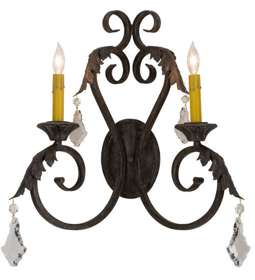  VICTORIAN SCROLL FEATURES CRAFTED OF STEEL FAUX CANDLE SLEVES CANDLE BULB ON TOP STAMPED/CAST METAL LEAF ROSETTE FLOWER ACCENT