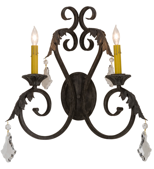  VICTORIAN SCROLL FEATURES CRAFTED OF STEEL FAUX CANDLE SLEVES CANDLE BULB ON TOP STAMPED/CAST METAL LEAF ROSETTE FLOWER ACCENT