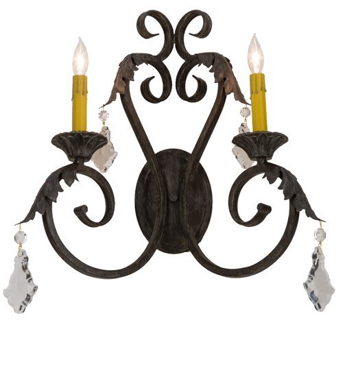  VICTORIAN SCROLL FEATURES CRAFTED OF STEEL FAUX CANDLE SLEVES CANDLE BULB ON TOP STAMPED/CAST METAL LEAF ROSETTE FLOWER ACCENT