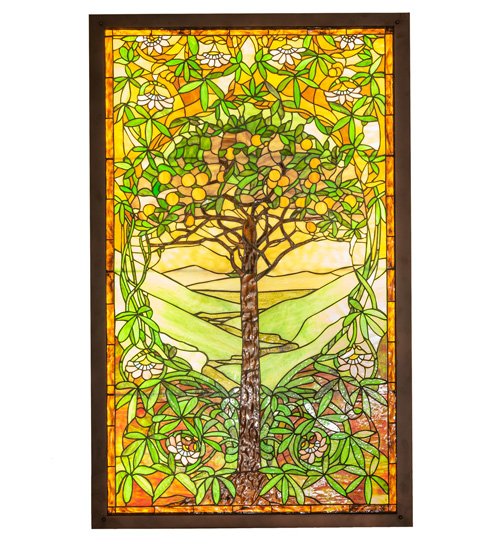  RUSTIC LODGE RUSTIC OR MOUNTIAN GREAT ROOM TIFFANY REPRODUCTION OF ORIGINAL FLORAL ART GLASS FRUIT Religious