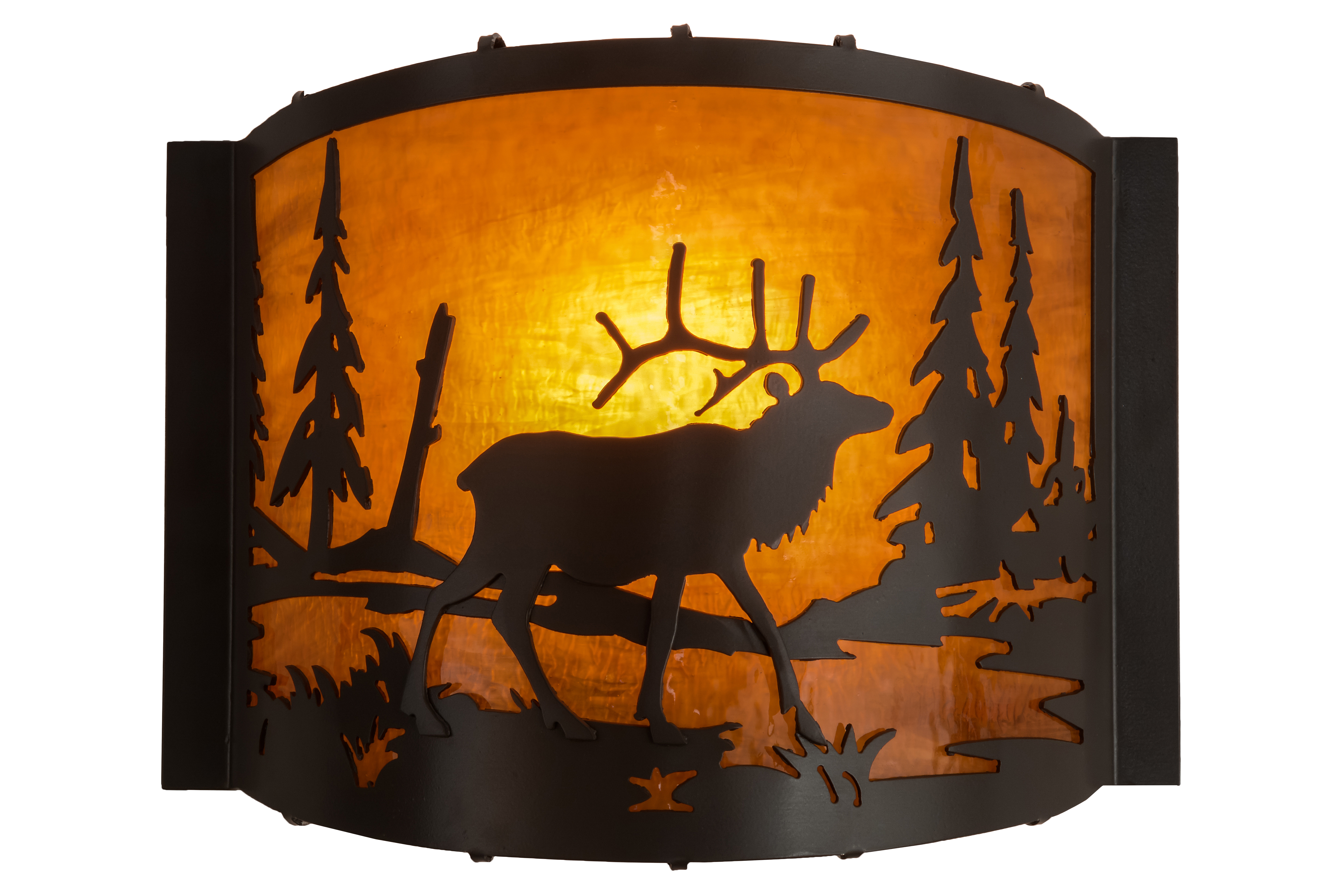  RUSTIC LODGE RUSTIC OR MOUNTIAN GREAT ROOM ART GLASS ANIMALS