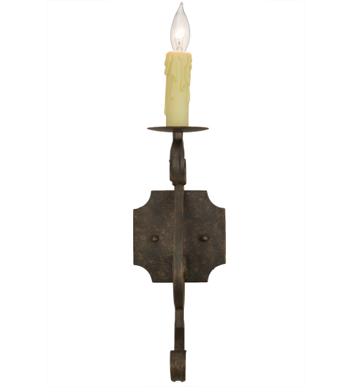  VICTORIAN SCROLL FEATURES CRAFTED OF STEEL FAUX CANDLE SLEVES CANDLE BULB ON TOP