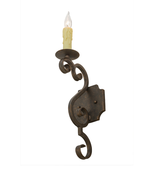  VICTORIAN SCROLL FEATURES CRAFTED OF STEEL FAUX CANDLE SLEVES CANDLE BULB ON TOP