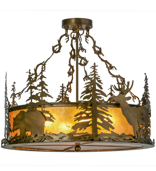  RUSTIC LODGE RUSTIC OR MOUNTIAN GREAT ROOM ANIMALS MICA