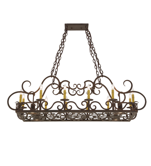  GOTHIC NOUVEAU SCROLL FEATURES CRAFTED OF STEEL FORGED AND CAST IRON FAUX CANDLE SLEVES CANDLE BULB ON TOP