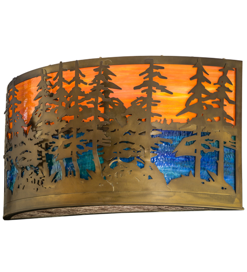  RUSTIC LODGE RUSTIC OR MOUNTIAN GREAT ROOM ART GLASS MICA