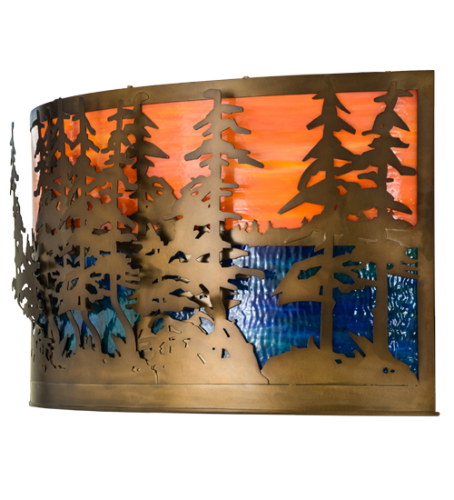  RUSTIC LODGE RUSTIC OR MOUNTIAN GREAT ROOM ART GLASS MICA