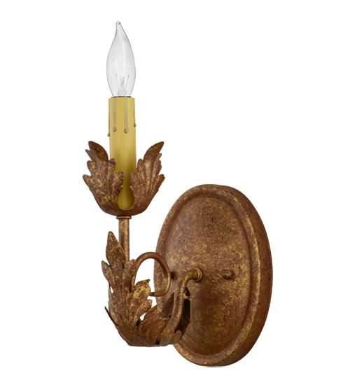  VICTORIAN SCROLL FEATURES CRAFTED OF STEEL FAUX CANDLE SLEVES CANDLE BULB ON TOP STAMPED/CAST METAL LEAF ROSETTE FLOWER ACCENT