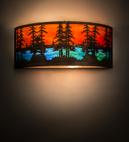  RUSTIC LODGE RUSTIC OR MOUNTIAN GREAT ROOM ART GLASS MICA