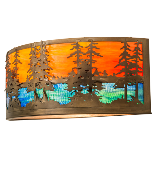  RUSTIC LODGE RUSTIC OR MOUNTIAN GREAT ROOM ART GLASS MICA