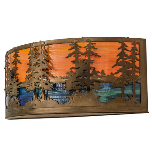  RUSTIC LODGE RUSTIC OR MOUNTIAN GREAT ROOM ART GLASS MICA