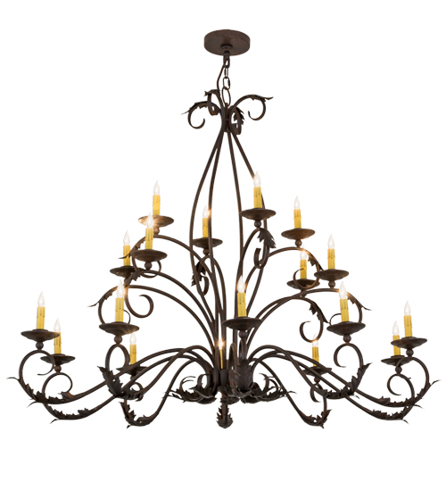  VICTORIAN SCROLL FEATURES CRAFTED OF STEEL CRYSTAL ACCENTS STAMPED/CAST METAL LEAF ROSETTE FLOWER ACCENT