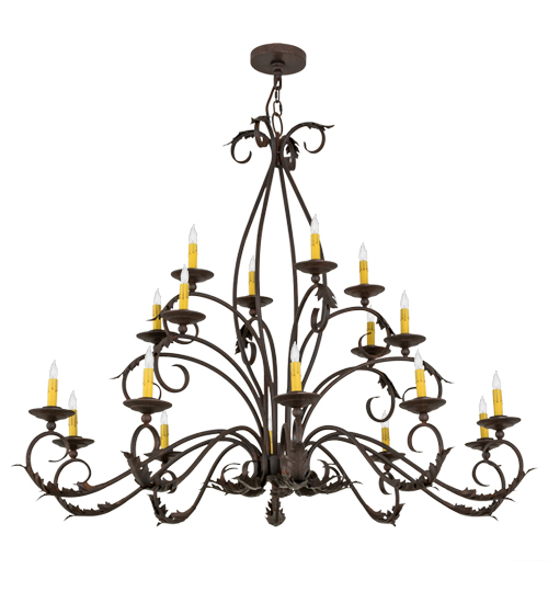  VICTORIAN SCROLL FEATURES CRAFTED OF STEEL CRYSTAL ACCENTS STAMPED/CAST METAL LEAF ROSETTE FLOWER ACCENT