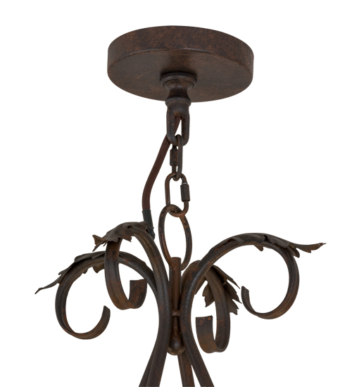  VICTORIAN SCROLL FEATURES CRAFTED OF STEEL CRYSTAL ACCENTS STAMPED/CAST METAL LEAF ROSETTE FLOWER ACCENT