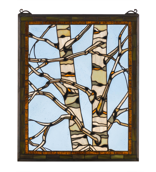  RUSTIC LODGE RUSTIC OR MOUNTIAN GREAT ROOM ART GLASS