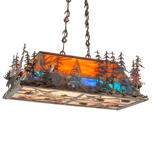  RUSTIC LODGE RUSTIC OR MOUNTIAN GREAT ROOM ART GLASS ANIMALS