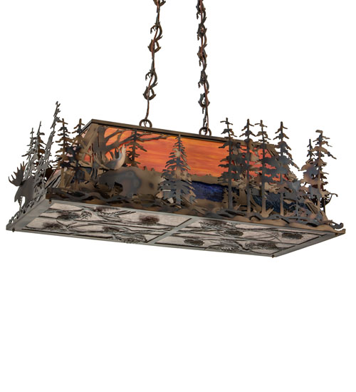  RUSTIC LODGE RUSTIC OR MOUNTIAN GREAT ROOM ART GLASS ANIMALS