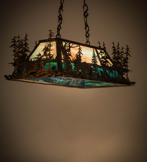  RUSTIC LODGE RUSTIC OR MOUNTIAN GREAT ROOM ART GLASS ANIMALS