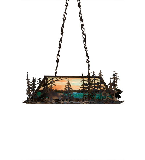  RUSTIC LODGE RUSTIC OR MOUNTIAN GREAT ROOM ART GLASS ANIMALS