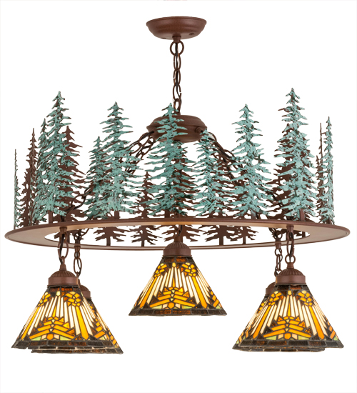  RUSTIC MISSION LODGE RUSTIC OR MOUNTIAN GREAT ROOM ART GLASS