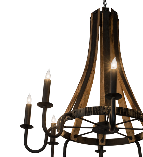  RUSTIC LODGE RUSTIC OR MOUNTIAN GREAT ROOM FORGED AND CAST IRON FAUX CANDLE SLEVES CANDLE BULB ON TOP