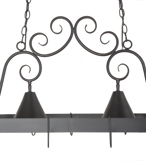  VICTORIAN SCROLL FEATURES CRAFTED OF STEEL FORGED AND CAST IRON DOWN LIGHTS SPOT LIGHT POINTING DOWN FOR FUNCTION