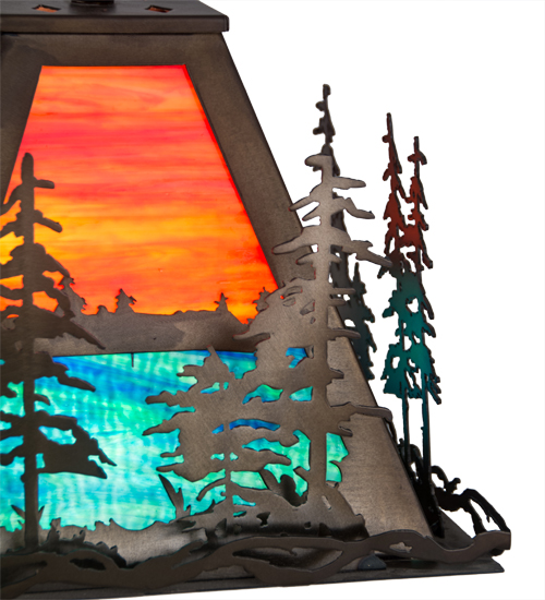  RUSTIC LODGE RUSTIC OR MOUNTIAN GREAT ROOM ART GLASS MICA