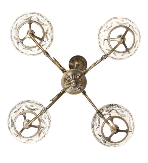  VICTORIAN SCROLL FEATURES CRAFTED OF STEEL STAMPED/CAST METAL LEAF ROSETTE FLOWER ACCENT