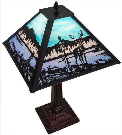  RUSTIC LODGE RUSTIC OR MOUNTIAN GREAT ROOM ART GLASS ANIMALS