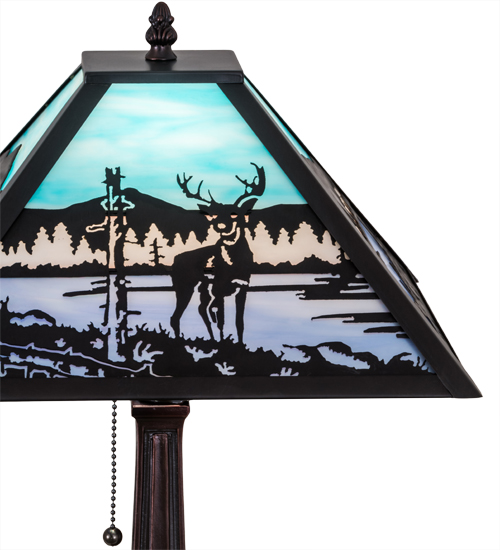  RUSTIC LODGE RUSTIC OR MOUNTIAN GREAT ROOM ART GLASS ANIMALS