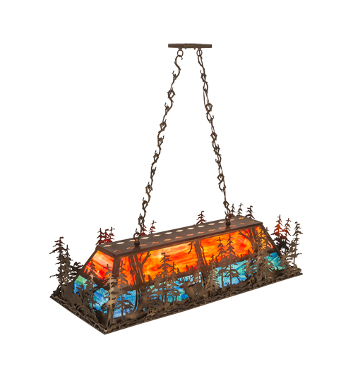  RUSTIC MISSION LODGE RUSTIC OR MOUNTIAN GREAT ROOM ART GLASS ANIMALS