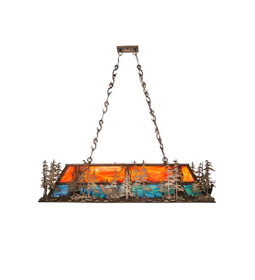  RUSTIC MISSION LODGE RUSTIC OR MOUNTIAN GREAT ROOM ART GLASS ANIMALS