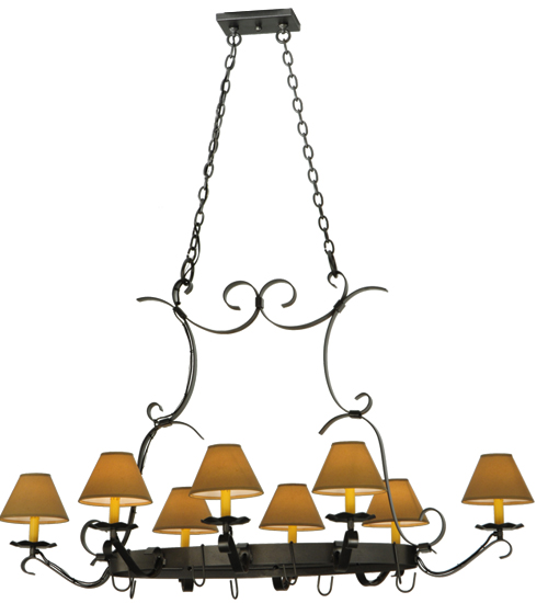  FABRIC NOUVEAU SCROLL FEATURES CRAFTED OF STEEL FORGED AND CAST IRON FRENCH WIRING EXPOSED WIRING HELD BY LOOPS OR TABS
