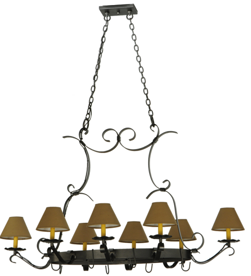  FABRIC NOUVEAU SCROLL FEATURES CRAFTED OF STEEL FORGED AND CAST IRON FRENCH WIRING EXPOSED WIRING HELD BY LOOPS OR TABS