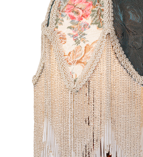  VICTORIAN FABRIC FRINGE FLORAL