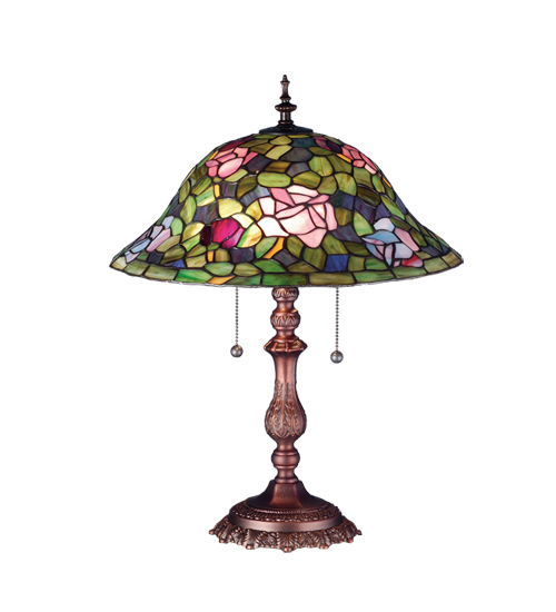  VICTORIAN TIFFANY REPRODUCTION OF ORIGINAL FLORAL ART GLASS