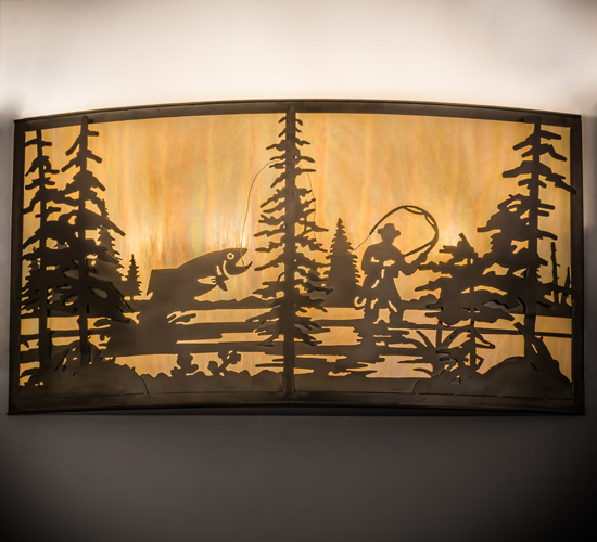  RUSTIC LODGE RUSTIC OR MOUNTIAN GREAT ROOM ART GLASS RECREATION