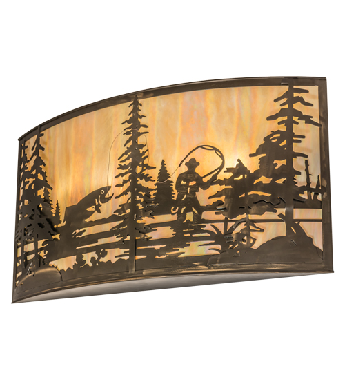  RUSTIC LODGE RUSTIC OR MOUNTIAN GREAT ROOM ART GLASS RECREATION